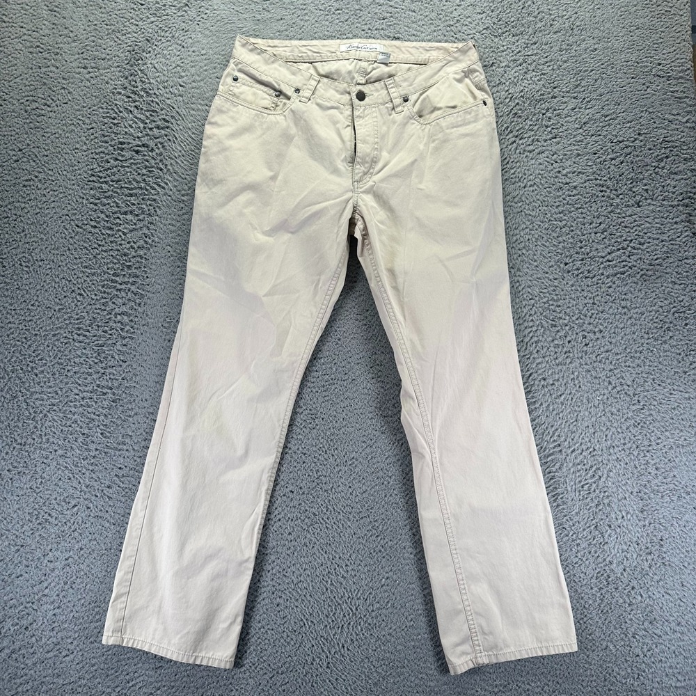 Kenneth Cole Jeans Men 33x30 Beige Cotton Denim Straight Workwear Travel Stretch